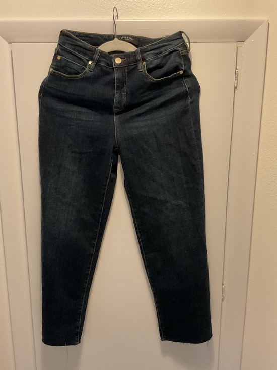 Liverpool Denim - Liverpool Los Angeles Dark Denim Crop Jeans, Size 2